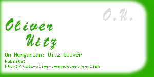 oliver uitz business card